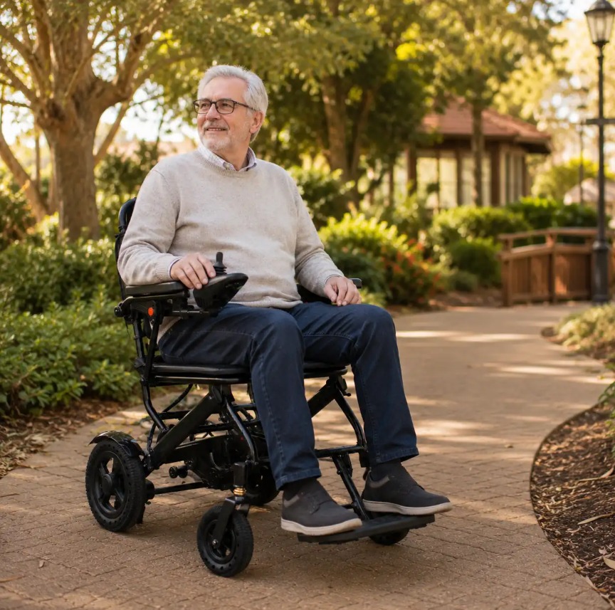 Explorer Lite Lightweight Folding Electric Wheelchair - Image 3